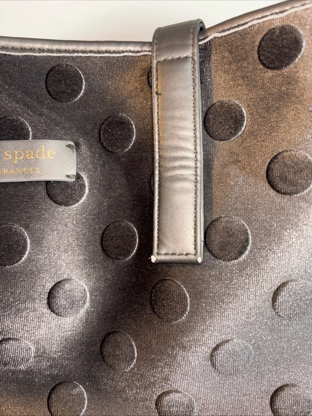 kate spade Metallic Gray Polka Dot Tote